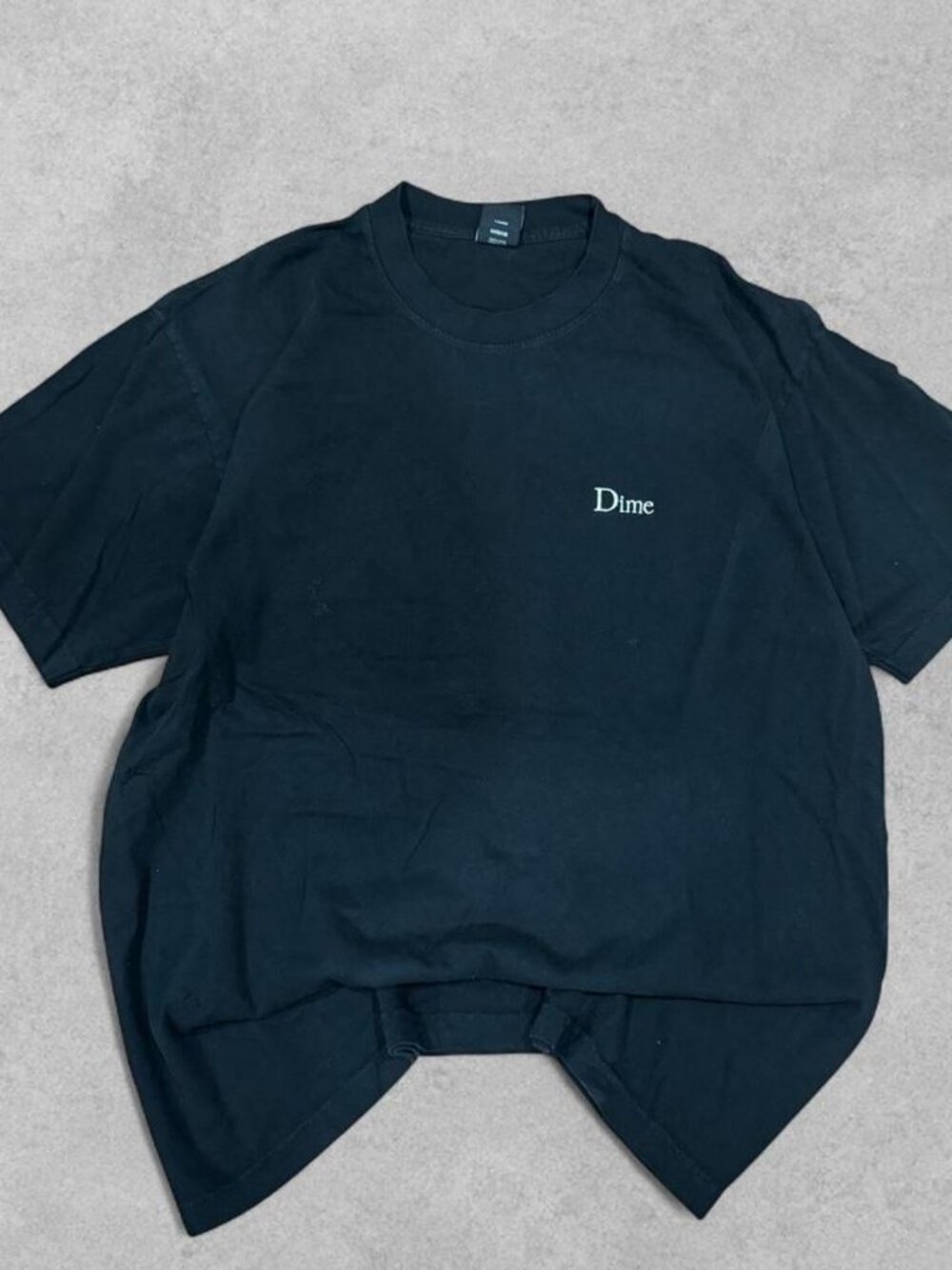 Dime Men's Black and Navy T-shirt - Size L